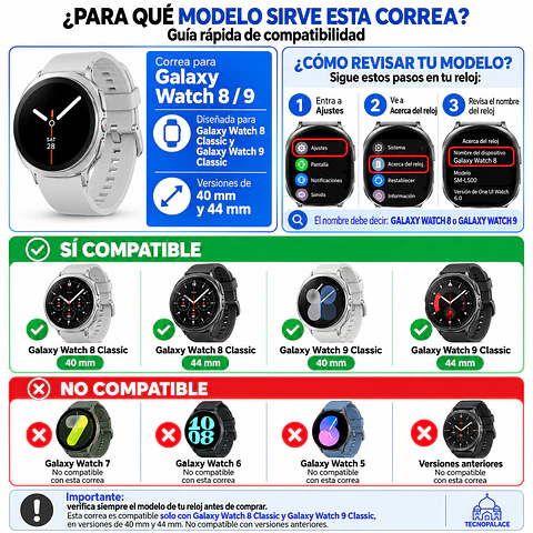 Correas Para Galaxy Watch 8 - 40MM - Deportivas