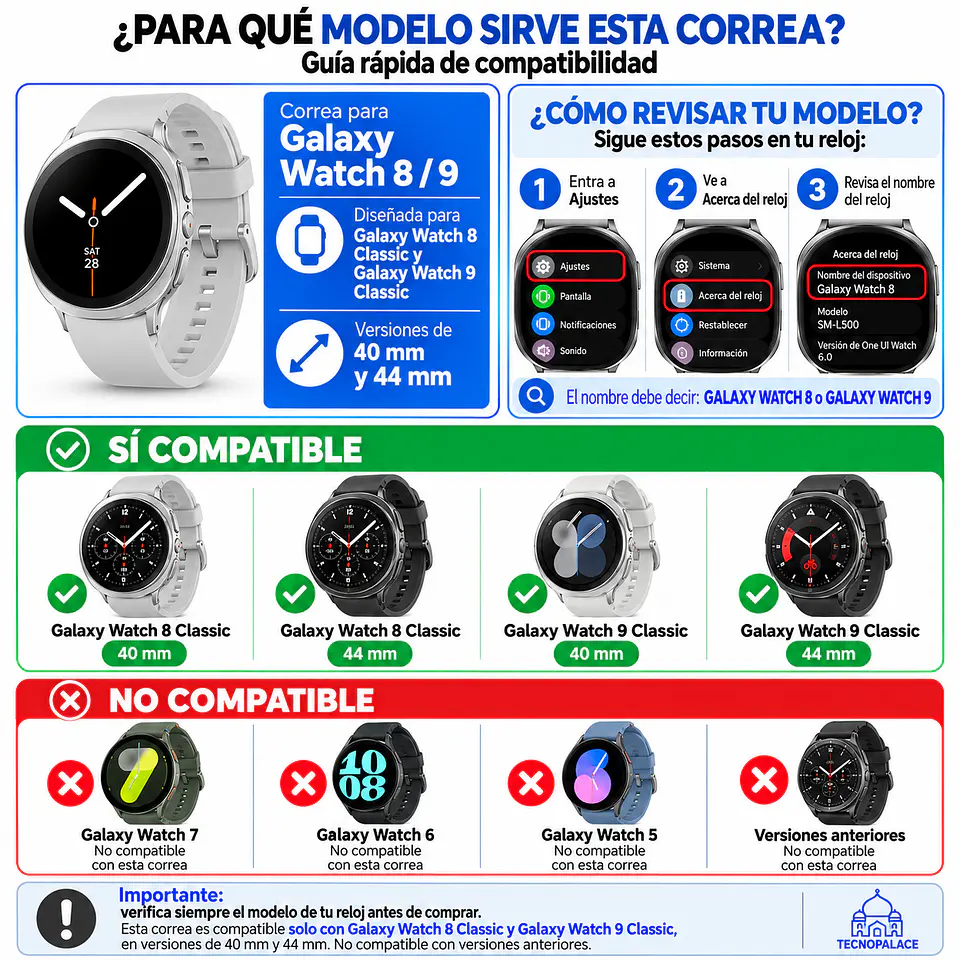 Correas Para Galaxy Watch 9 - 44MM - Deportivas Runner 2