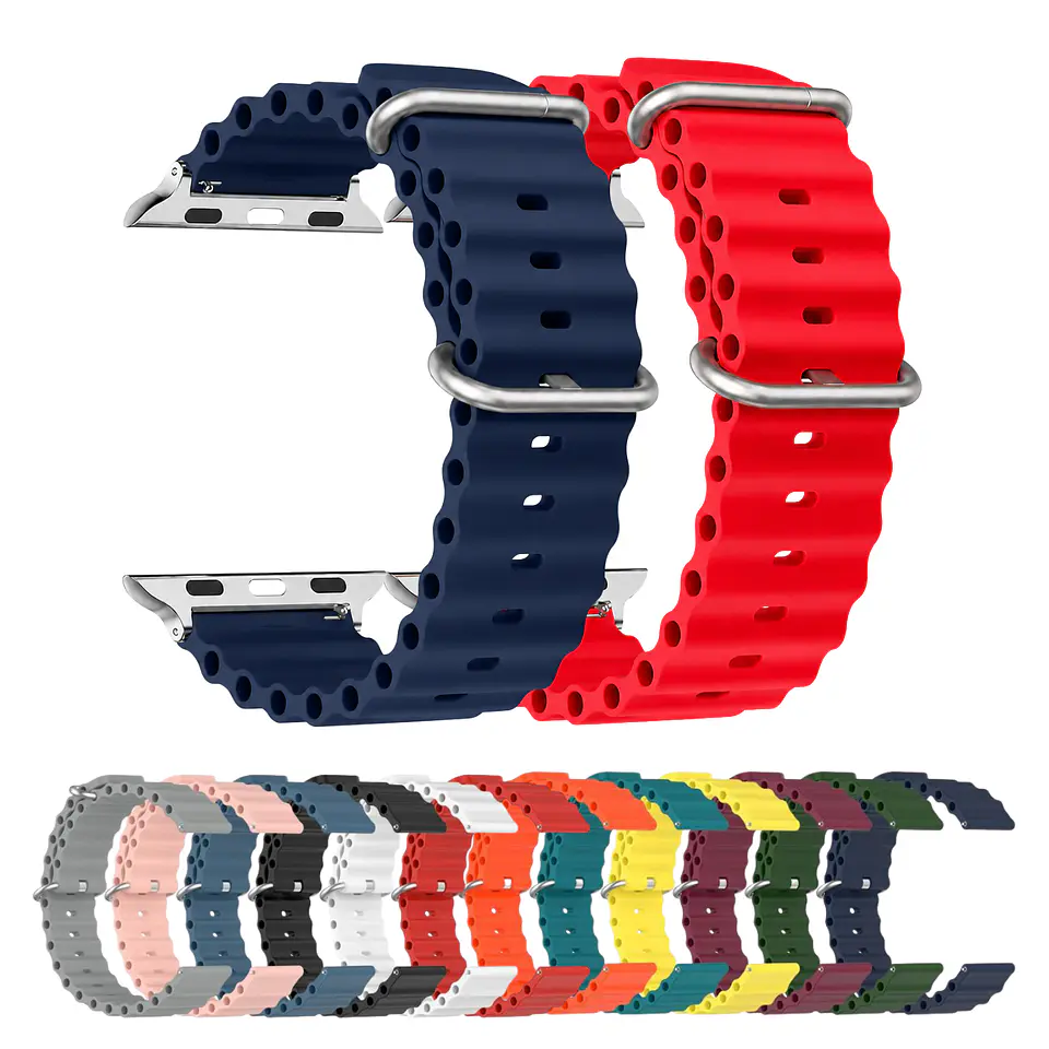 Correas Para Apple Watch Serie 9 - 45MM - Silicona Ocean 1