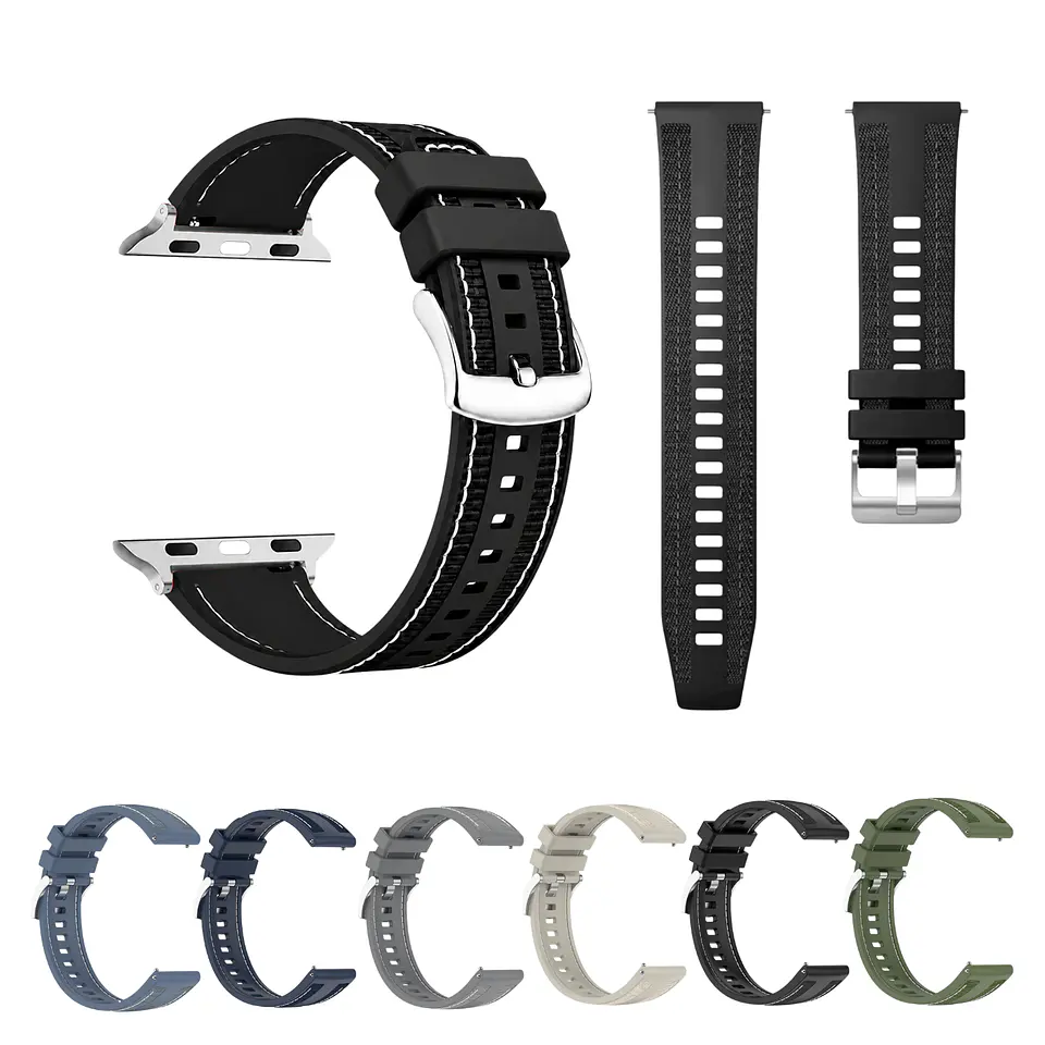 Correas Para Apple Watch Serie 12 - 42MM - Silicona Nylon 1