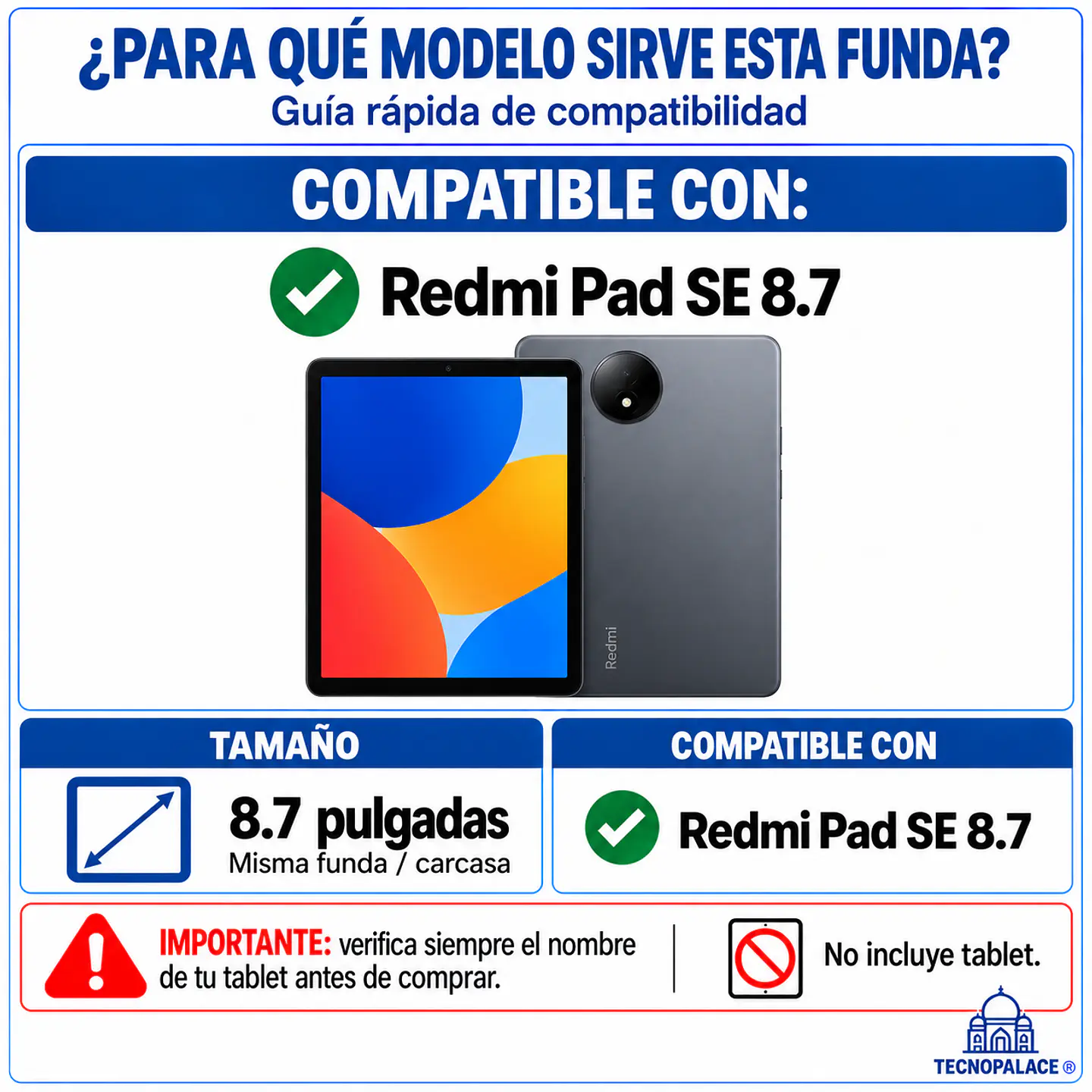 Fundas Smart Cover Clear Para Redmi Pad SE 8.7