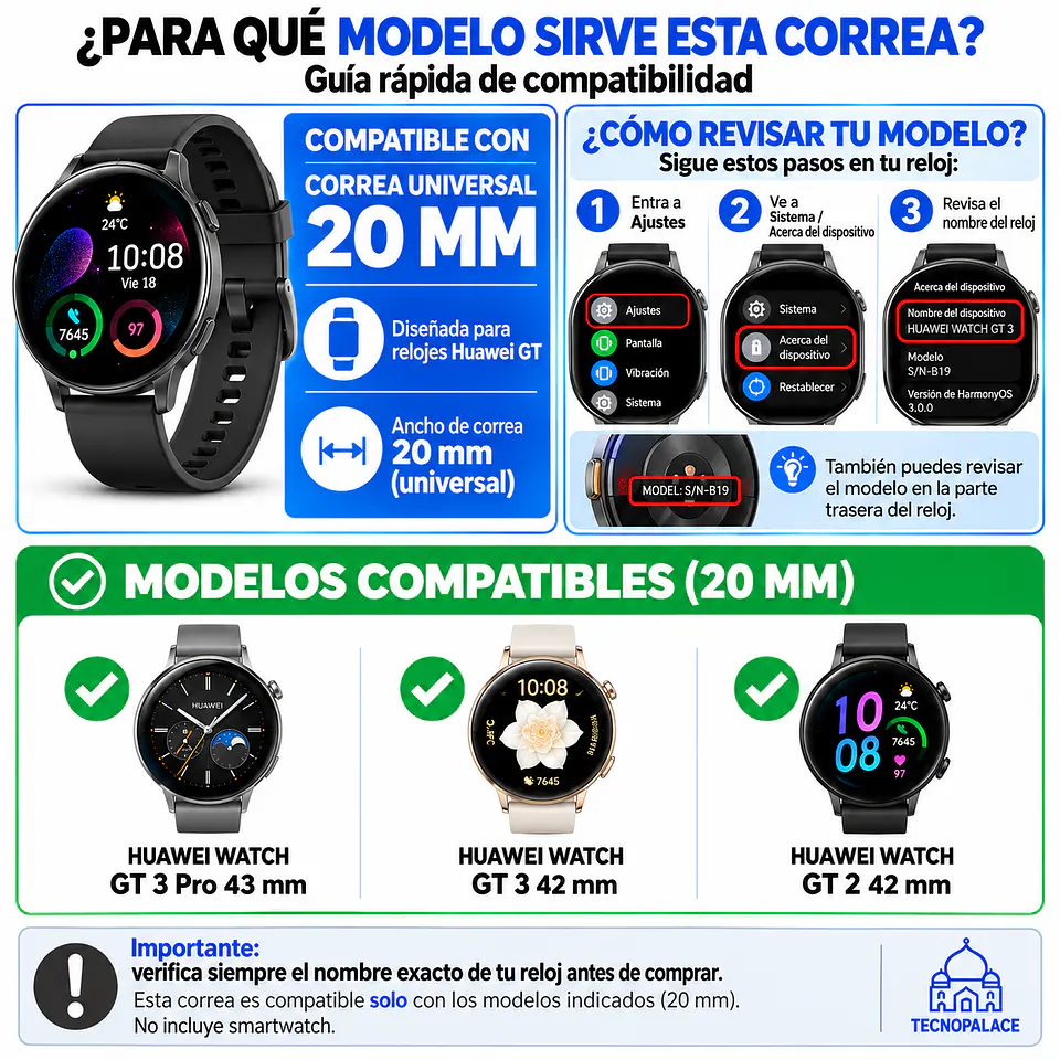 Correa Para Huawei Watch GT 3 - 42MM - Silicona Con Hebilla 2