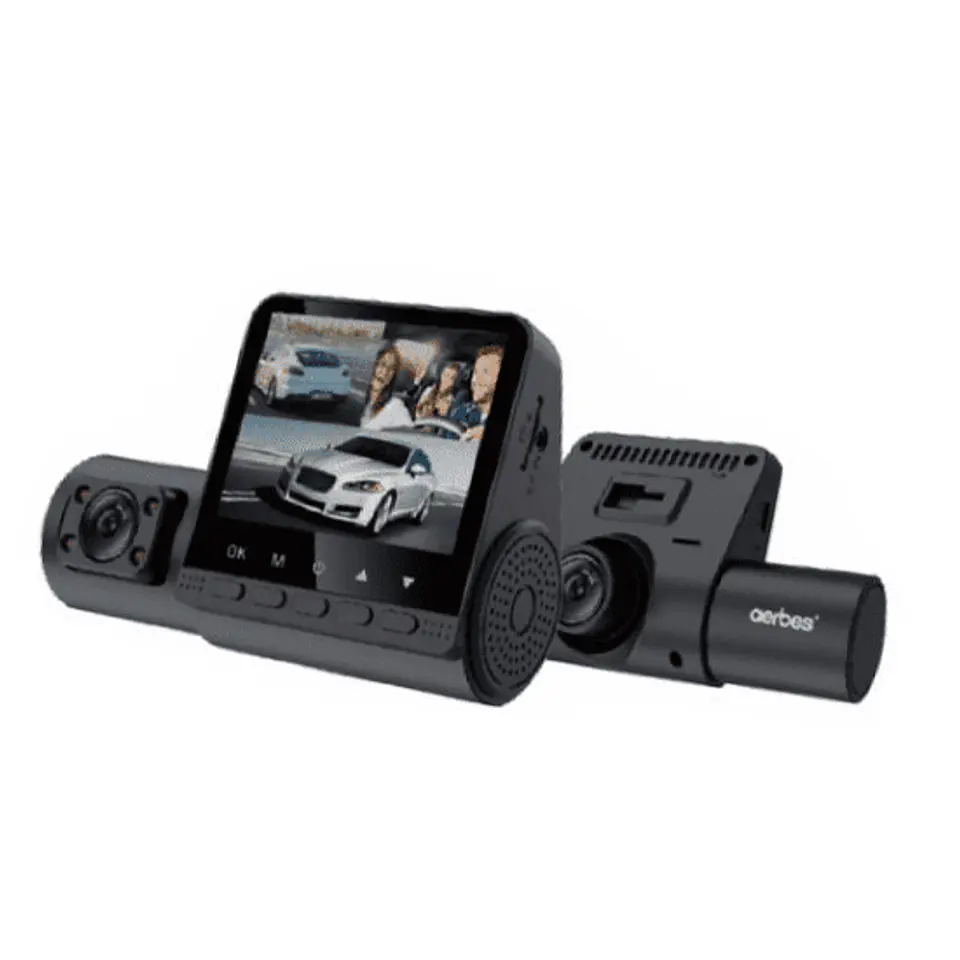 CÁMARA DASH CAM TRIPLE PARA AUTO FULL HD 1080P | VISIÓN NOCTURNA | DELANTERA + INTERIOR + TRASERA | SENSOR G | MONITOR DE ESTACIONAMIENTO 2