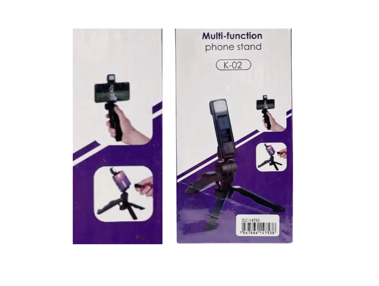 SOPORTE TRÍPODE PARA CELULAR K-02 CON LUZ LED Y CONTROL BLUETOOTH | PALO SELFIE PLEGABLE PARA VIDEOS, TIKTOK Y STREAMING 4