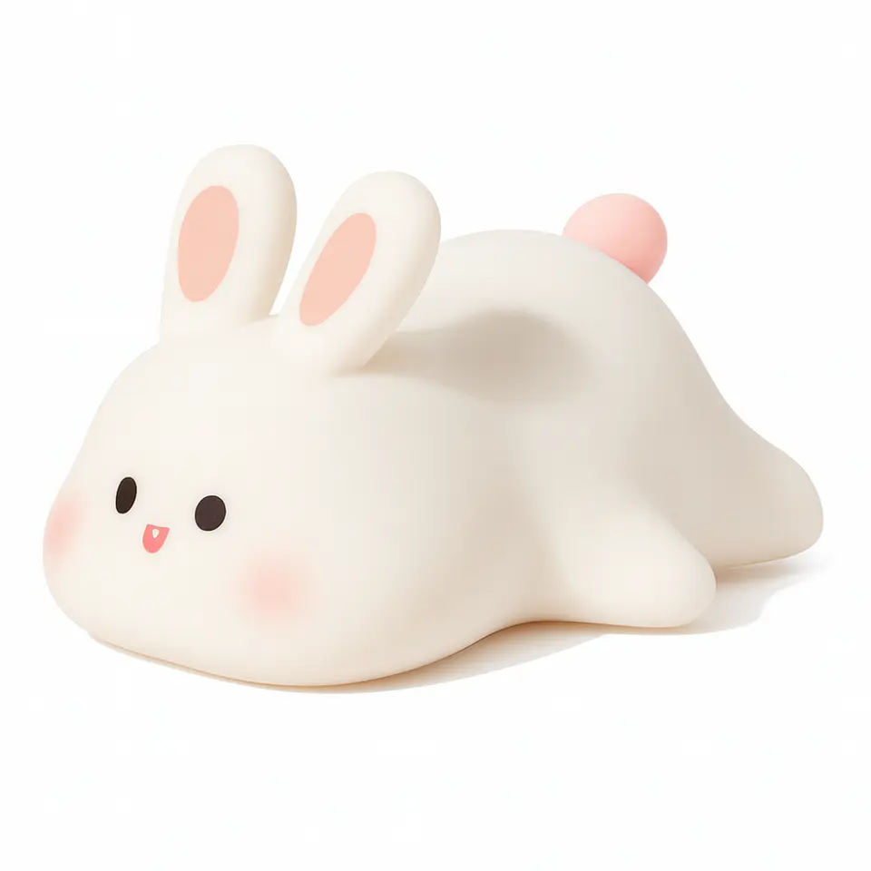 LÁMPARA LED INFANTIL ANIMALES DE SILICONA RECARGABLE USB | LUZ NOCTURNA PARA NIÑOS | 3 COLORES | TEMPORIZADOR 30 MINUTOS 2