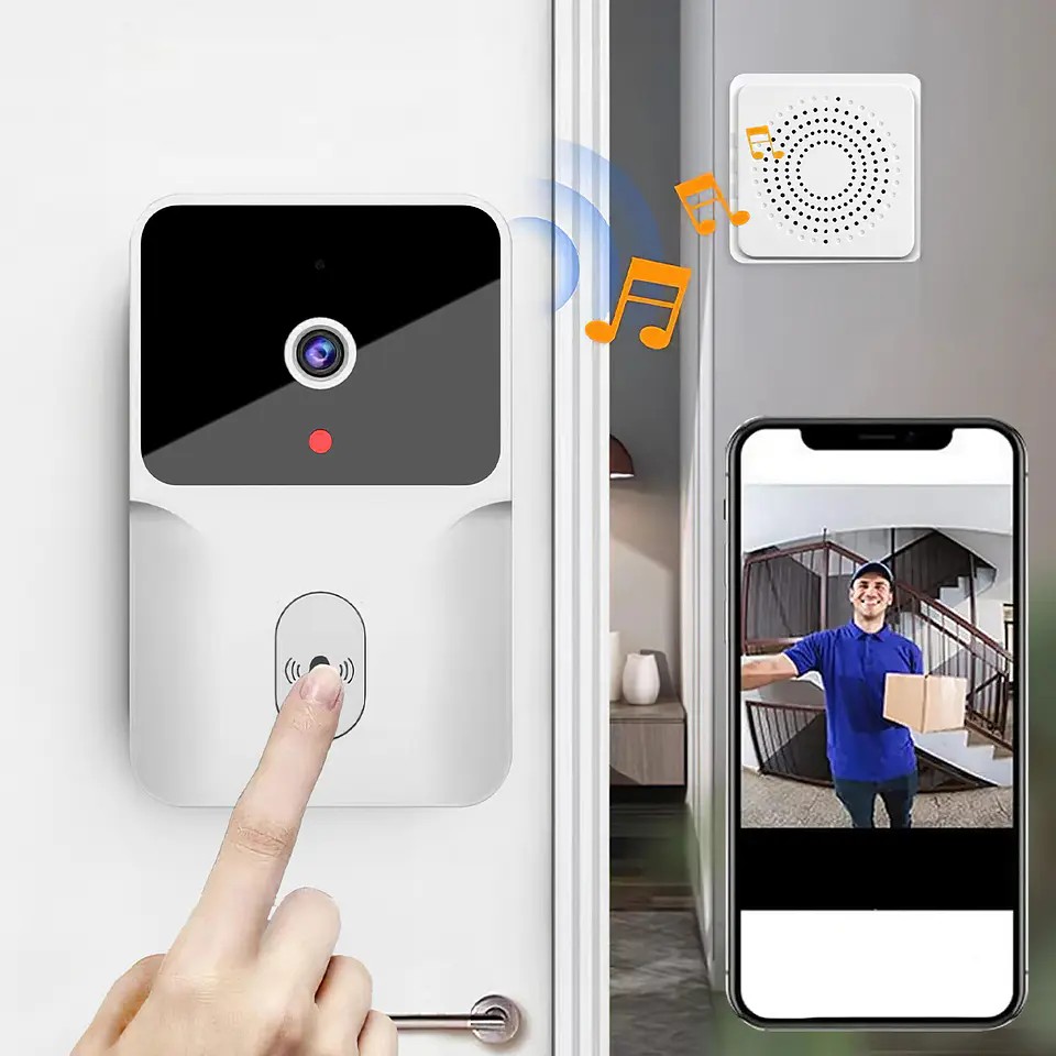 TIMBRE INTELIGENTE M8 CON CÁMARA WIFI HD | VIDEO PORTERO INALÁMBRICO | VISIÓN NOCTURNA | DETECCIÓN DE MOVIMIENTO  3