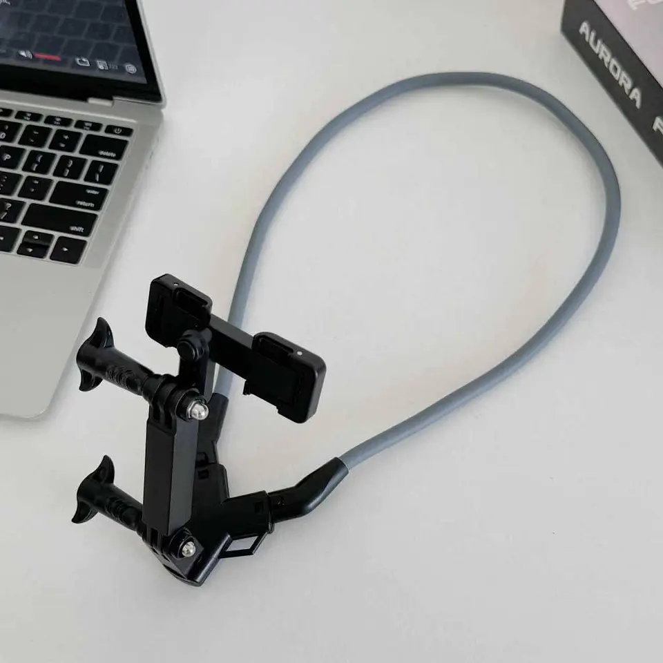 SOPORTE PARA CELULAR DE CUELLO FLEXIBLE 360° | MANOS LIBRES PARA GRABAR VIDEOS, VLOGS, RECETAS Y STREAMING 2