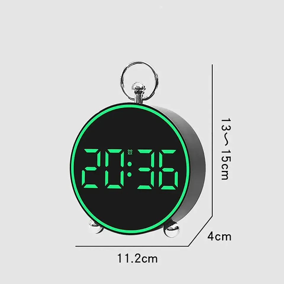 RELOJ DESPERTADOR DIGITAL LED CON ALARMA | PANTALLA HD | BRILLO AJUSTABLE | DORMIR | USB Y PILAS 3