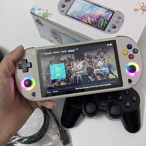 CONSOLA RETRO PORTÁTIL M22 PRO 64GB PANTALLA IPS 5 PULGADAS FULL HD 1080P LINUX EMUELEC