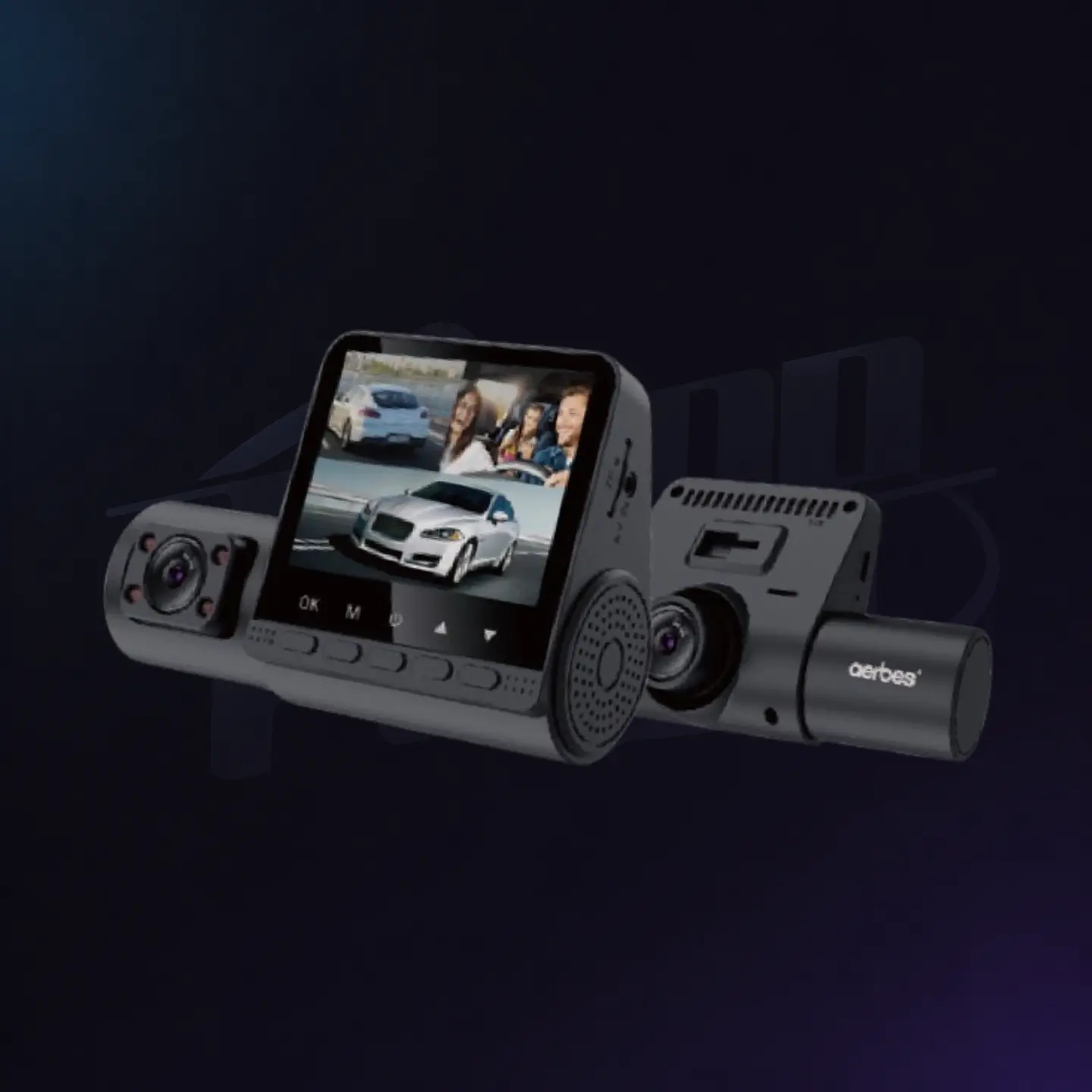 CÁMARA DASH CAM TRIPLE PARA AUTO FULL HD 1080P | VISIÓN NOCTURNA | DELANTERA + INTERIOR + TRASERA | SENSOR G | MONITOR DE ESTACIONAMIENTO 1