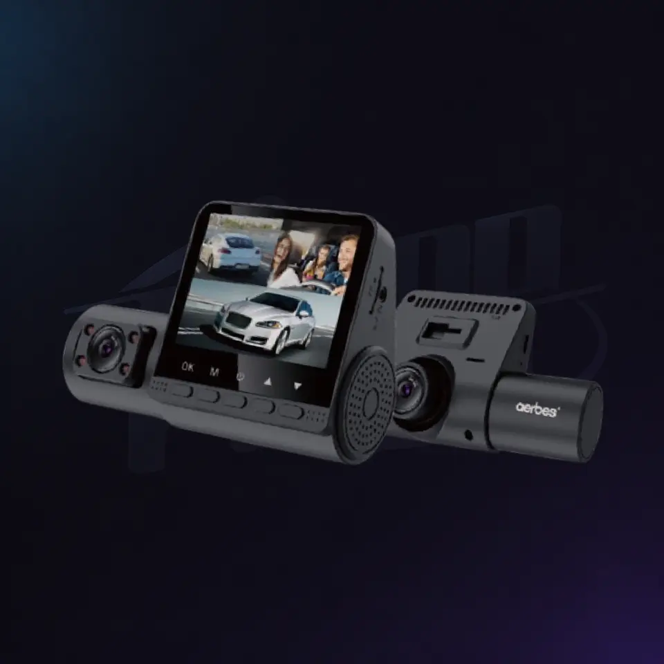 CÁMARA DASH CAM TRIPLE PARA AUTO FULL HD 1080P | VISIÓN NOCTURNA | DELANTERA + INTERIOR + TRASERA | SENSOR G | MONITOR DE ESTACIONAMIENTO 1