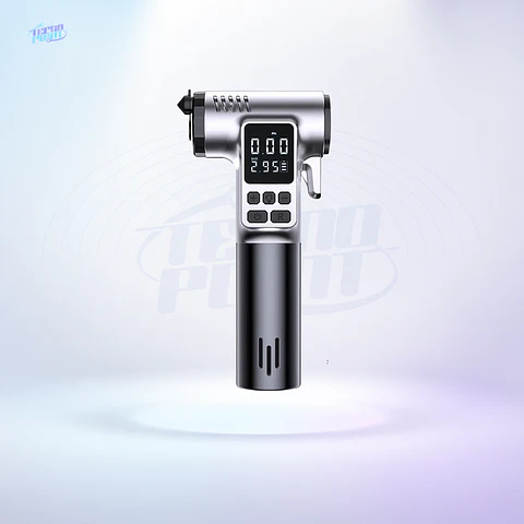 INFLADOR PORTÁTIL ELÉCTRICO PARA AUTO 150 PSI | COMPRESOR INALÁMBRICO RECARGABLE | LUZ SOS | MARTILLO DE EMERGENCIA Y CORTADOR DE CINTURÓN