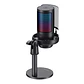 MICRÓFONO USB DE CONDENSADOR RGB CARDIOIDE CON MONITOREO, MUTE TOUCH Y SONIDO 192KHZ/24BITS - Miniatura 2