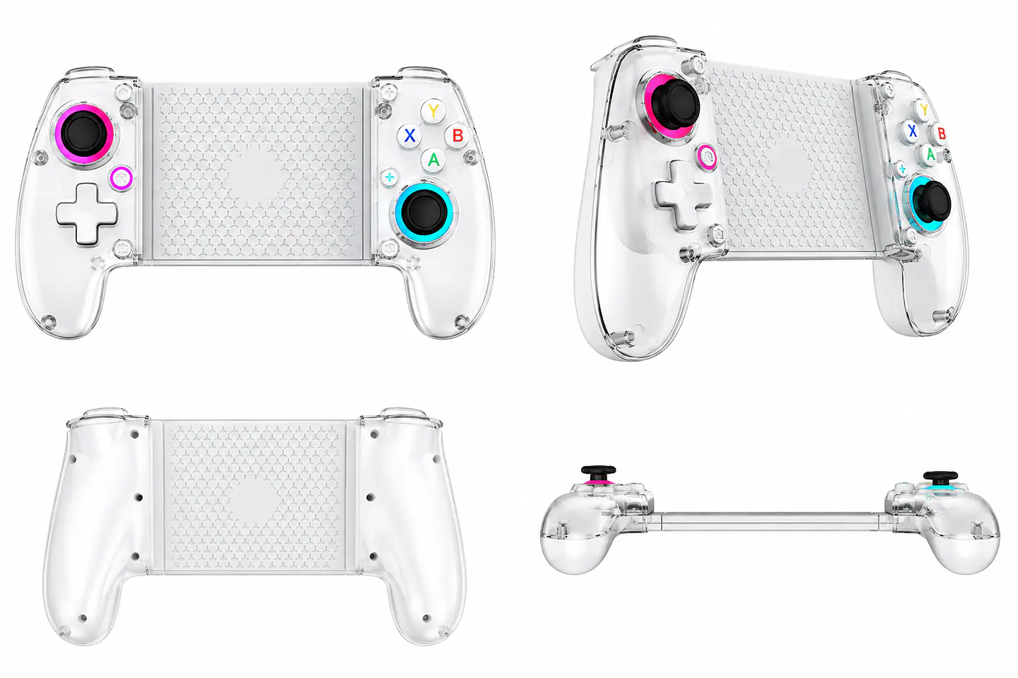GAMEPAD Q101 INALÁMBRICO RGB EXTENSIBLE PARA CELULAR, PC, SWITCH, PS3 Y PS4 3