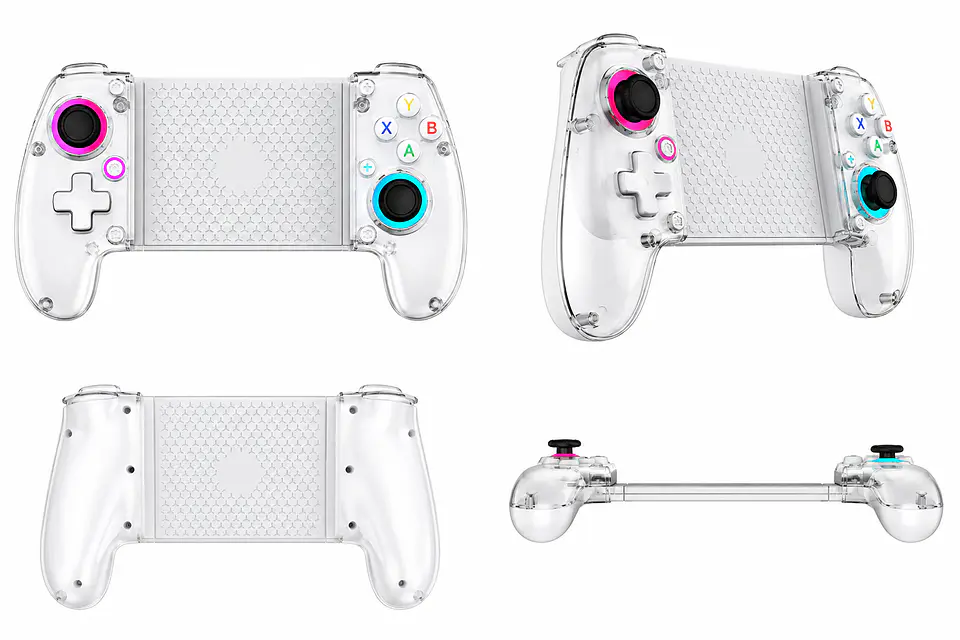 GAMEPAD Q101 INALÁMBRICO RGB EXTENSIBLE PARA CELULAR, PC, SWITCH, PS3 Y PS4 3