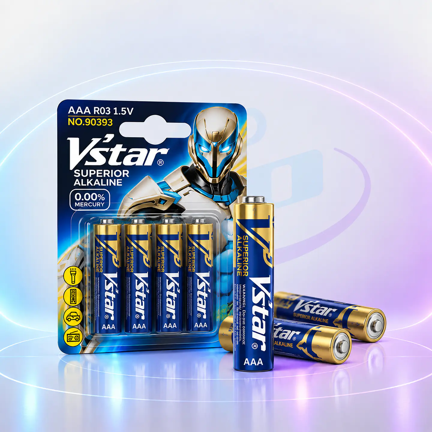Pilas AAA Vstar Superior Alcalinas 1.5V – Pack 4 Unidades | Alcalinas 1