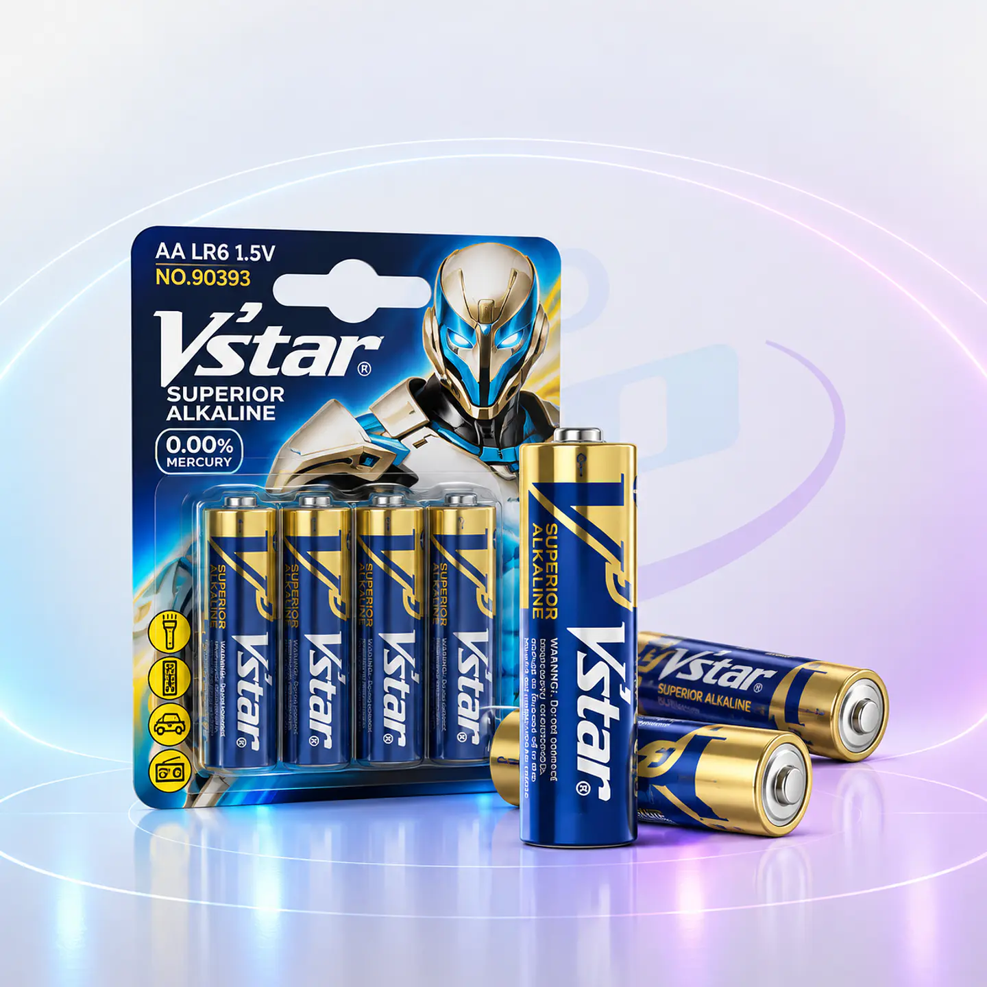 Pilas AA Vstar Superior Alcalinas 1.5V – Pack 4 Unidades | Alcalinas 1