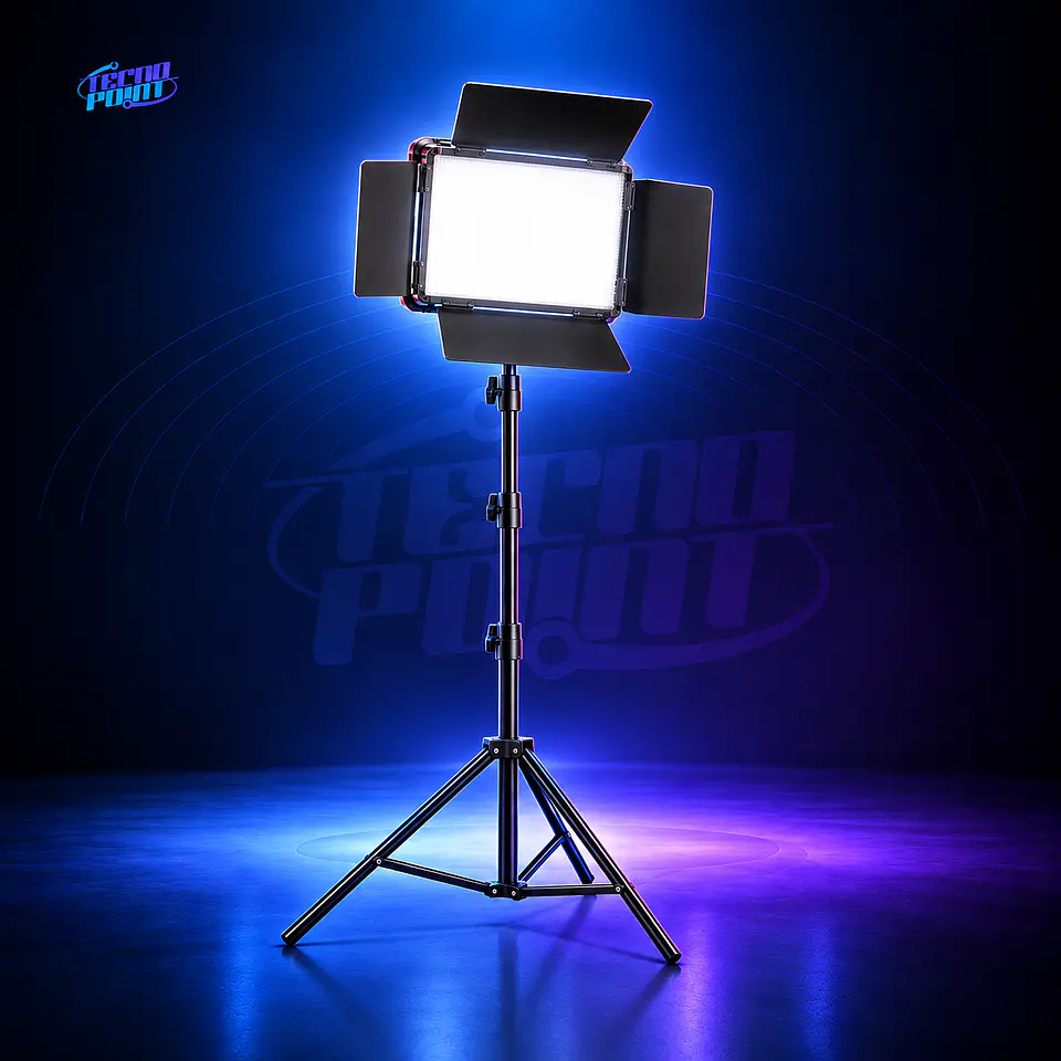 KIT LUZ DE VIDEO LED RL900 + TRÍPODE | ILUMINACIÓN PROFESIONAL REGULABLE 3200K–5600K PARA FOTOGRAFÍA, VIDEO Y STREAMING 1