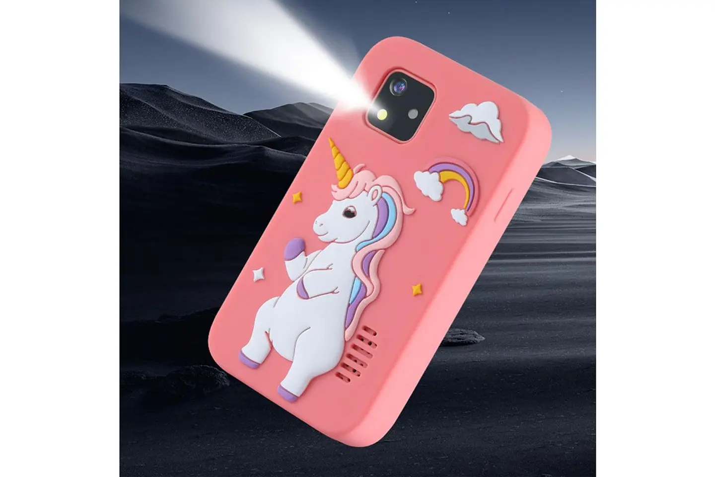 Celular Inafantil Inteligente con Cámara y Juegos-Pantalla Táctil Infantil Rosado y Celeste 5