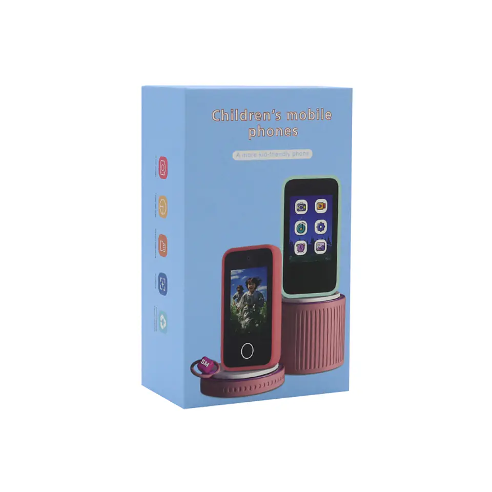 Celular Inafantil Inteligente con Cámara y Juegos-Pantalla Táctil Infantil Rosado y Celeste 8