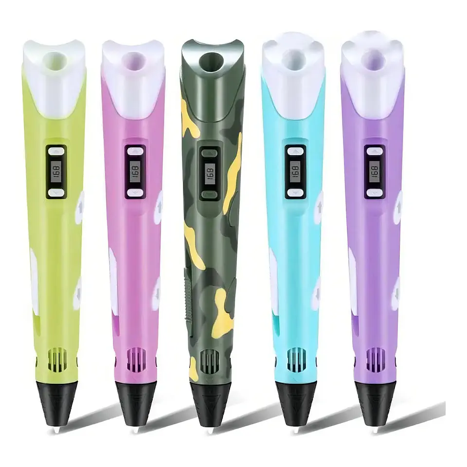 Lápiz 3D con Pantalla LCD + Filamentos – Lapicera de Impresión 3D para Dibujar y Crear Figuras 2