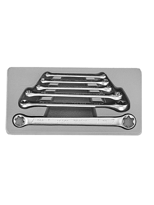 Juego de Llaves Torx Acodada 75° Force 5065 - 6 Piezas E6 a E24 en Acero Cromo-Vanadio