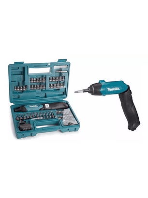 Atornillador Inalámbrico Makita DF001DW 3.6V con 81 Accesorios - Ligero y Preciso