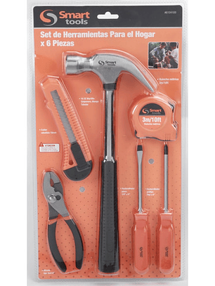 Set de Herramientas para Hogar Smart Tools - 6 Piezas Esenciales para Reparaciones