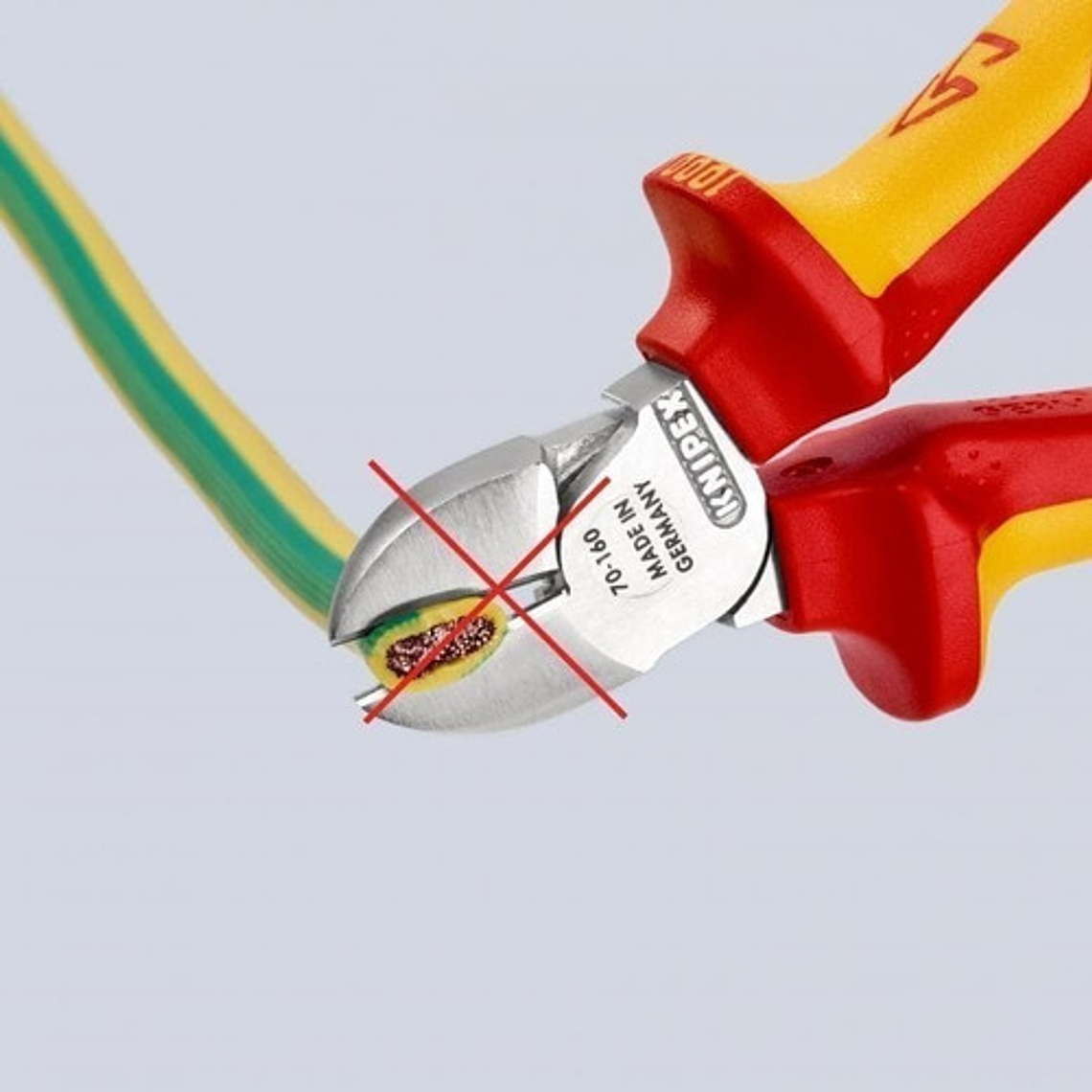 Alicate Corte Diagonal Aislado 6.1/2'' 1000V Knipex - Alta Precisión y Seguridad 3