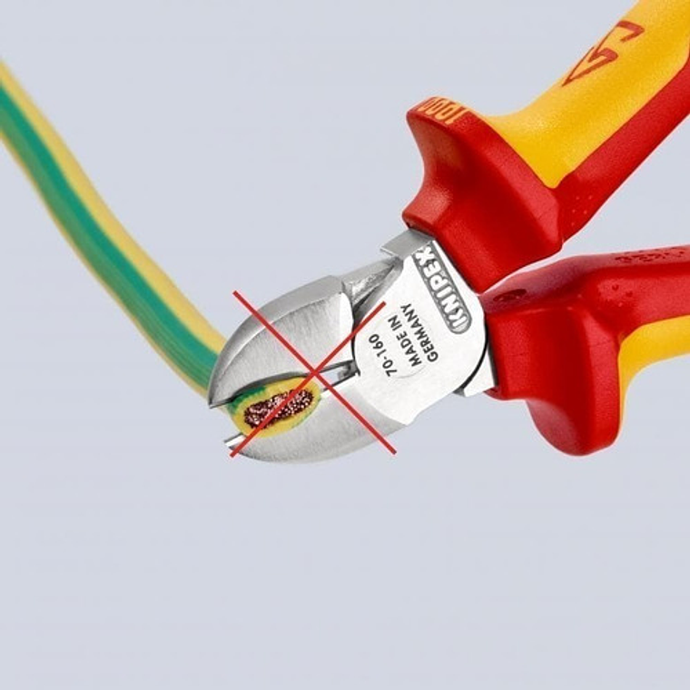 Alicate Corte Diagonal Aislado 6.1/2'' 1000V Knipex - Alta Precisión y Seguridad 3