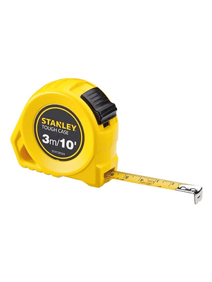 Huincha Stanley Carcasa Dura 3m - Medidor Preciso y Resistente