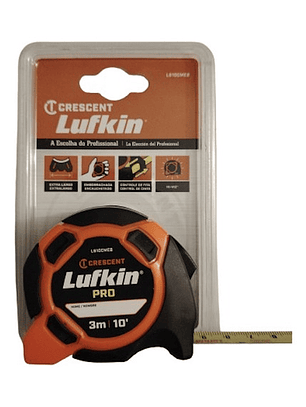 Huincha Lufkin Retráctil 3m 1/2 Goma Naranja L510CME - Precisión y Durabilidad