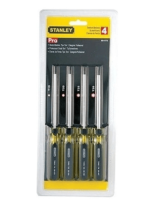 Juego de Destornilladores Torx 4 Piezas Stanley Stht69-173 - Mango Ergonómico y Punta Magnética