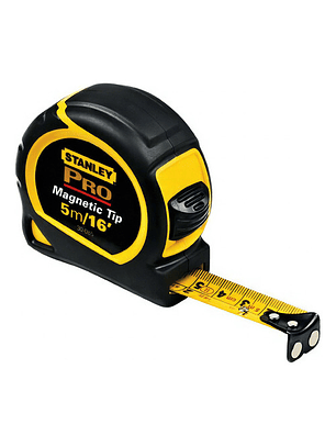 Huincha Magnética Profesional Stanley 5 Metros 30-085 con Punta Imantada