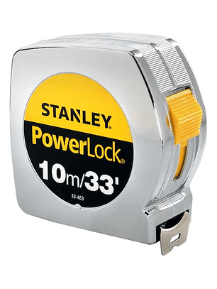 Huincha Stanley 10 metros Modelo 33-463s - Medición Precisa y Duradera