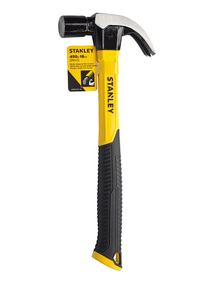 Martillo Stanley 16oz con Mango de Fibra de Vidrio Antivibración