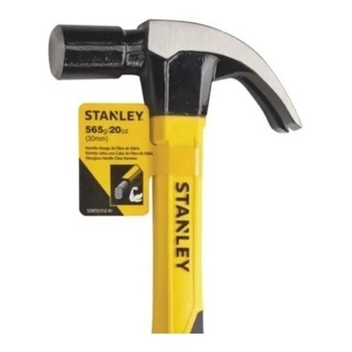Martillo Stanley 20oz con Mango de Fibra de Vidrio, Cabeza Biselada y Reforzada 3