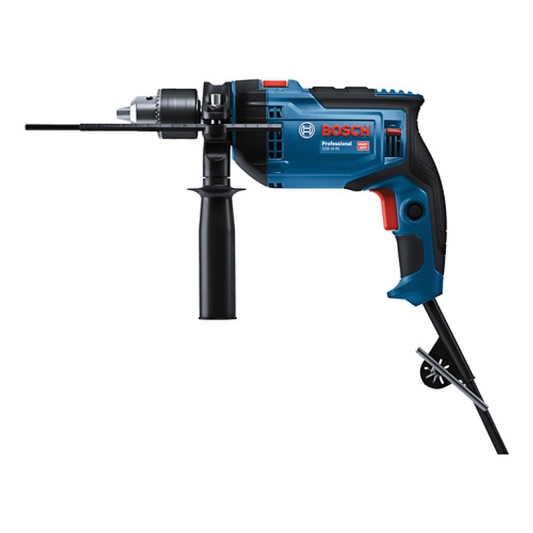 Taladro Percutor Bosch GSB 16 RE 750W 220V con Maletín Profesional 7