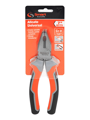 Alicate Universal 7'' CR/V Smart Tools - Corte y Sujeción Precisos