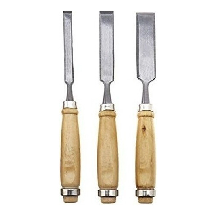 Juego de Formones Cinceles 3 Piezas con Mango de Madera Smart Tools - Aceros al Carbono 1