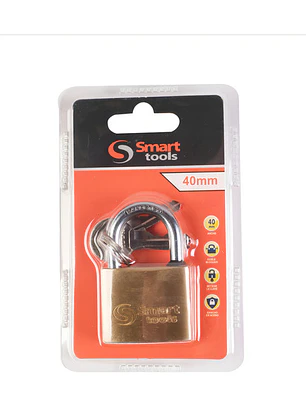 Candado de Bronce Forjado 40 mm Smart Tools - Alta Seguridad y Durabilidad