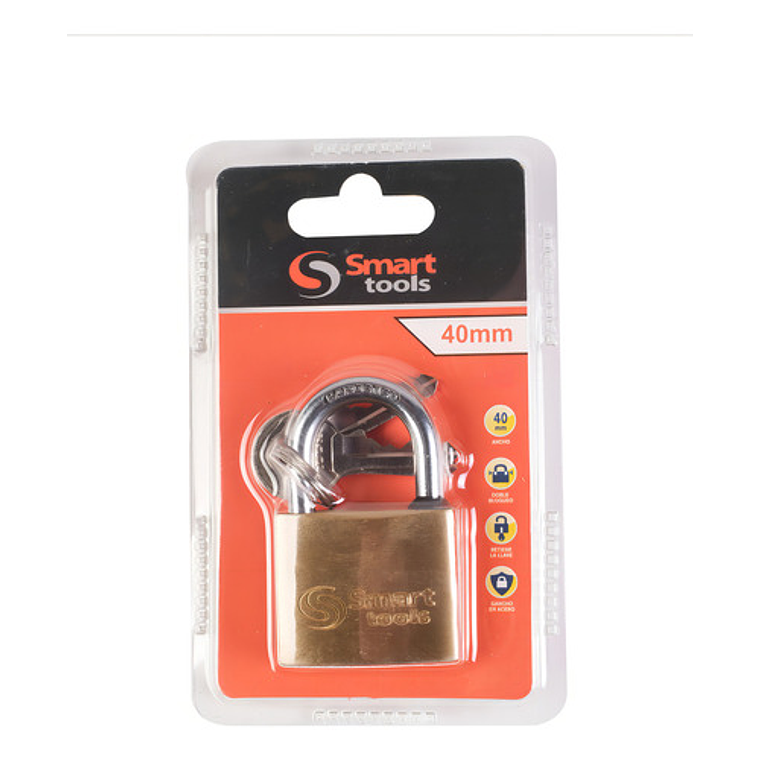 Candado de Bronce Forjado 40 mm Smart Tools - Alta Seguridad y Durabilidad 1