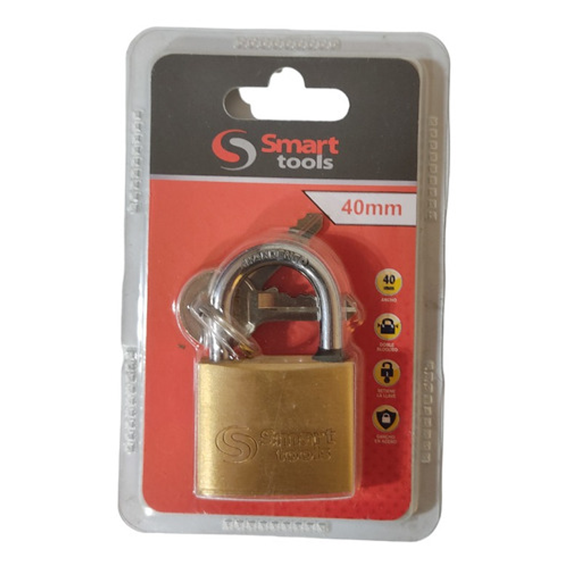 Candado de Bronce Forjado 40 mm Smart Tools - Alta Seguridad y Durabilidad 3