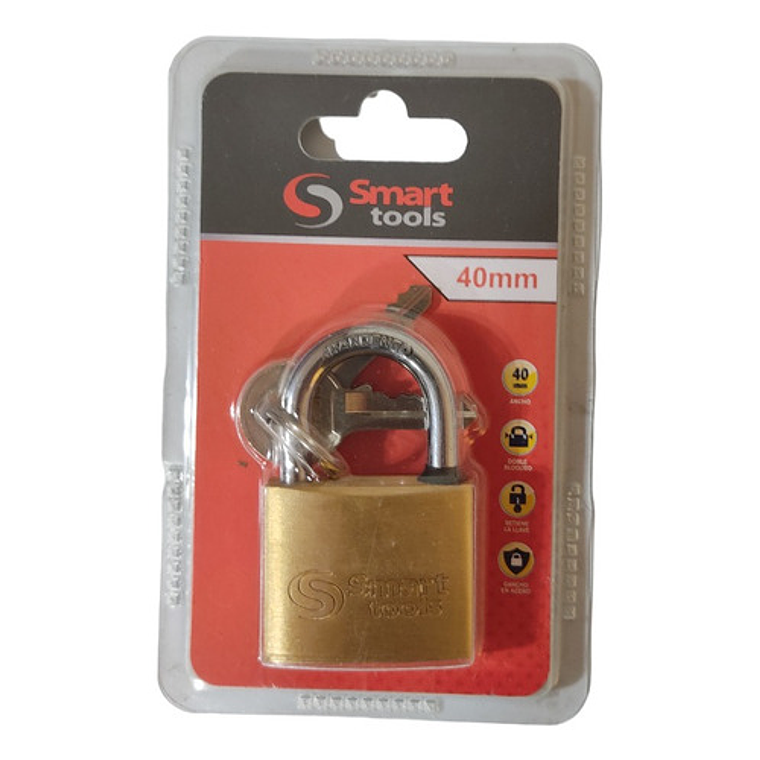 Candado de Bronce Forjado 40 mm Smart Tools - Alta Seguridad y Durabilidad 3