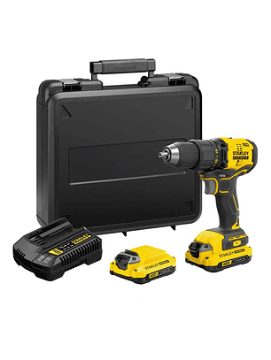 Taladro Atornillador Inalámbrico Stanley SBD710C2K-B2 20V con Motor sin Escobillas y 2 Baterías