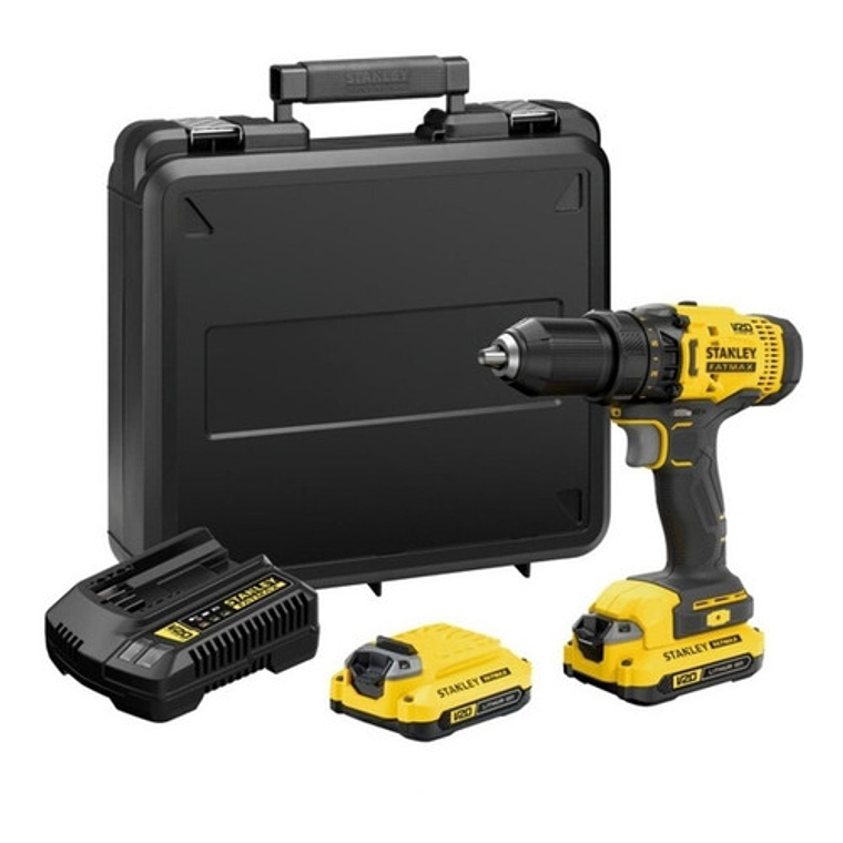 Kit Taladro Percutor Stanley SCD711C2K-B2 20V con 2 Baterías y Maletín 1