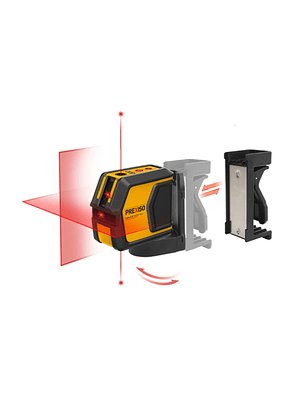 Nivel Láser Cruzado con Plomada PREXISO P2LC15 + Maleta y Soporte Magnético