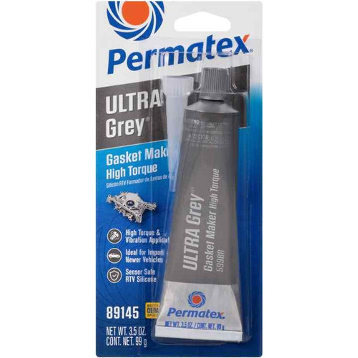 Silicona Ultra Grey 599br Permatex - Sellador de Junta 99gr Alta Resistencia 1