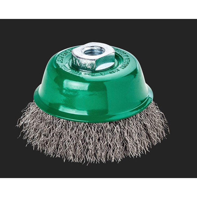 Cepillo de Copa Cónico de Acero Inoxidable M14 3