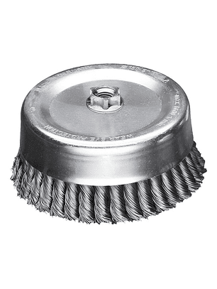 Cepillo de Copa Cónico Trenzado 4 Pulgadas Lessmann 486.237 para Amoladoras
